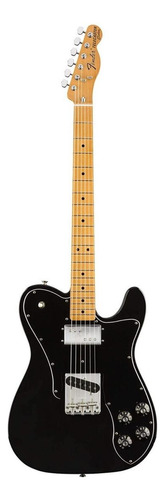 Guitarra eléctrica Fender Vintera '70s Telecaster Custom de aliso black brillante con diapasón de arce