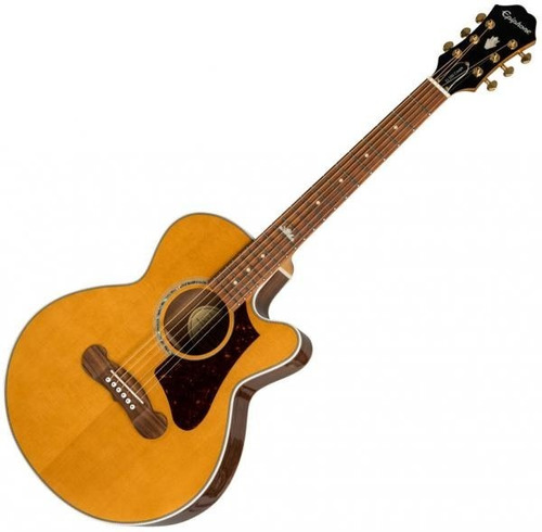 Guitarra EpiPhone Ej-200 Coupe Vintage Natural Con Fishman