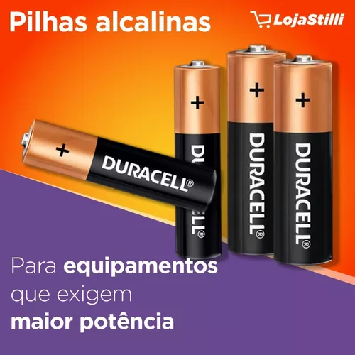 Pilha Recarregável AA Pequena DURACELL Com 4 Unidades