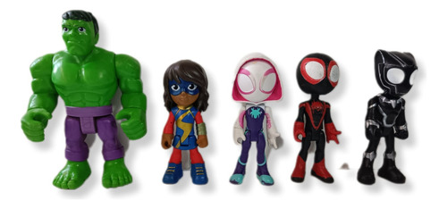 Lote 5 Figursa De Spidey And His Amazing Friends Hasbro (Usado)