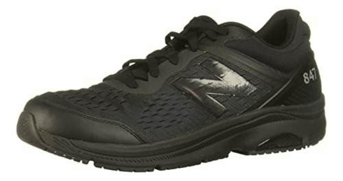 New Balance Men's 847 V4 Walking Shoe, Black/black, 15