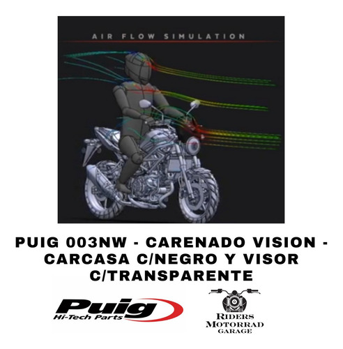 Parabrisas Carenado Moto Faro Redondo - Puig 003nw