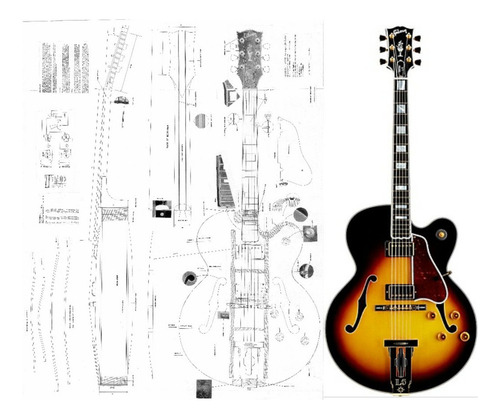 Gibson L-5 Z Archtop Plane Guitarra Electrica  Diseño Real