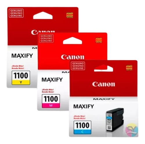 Cartucho Canon Pgi 1100 Kit X3 Colores Maxify Mb2010 Mb2110