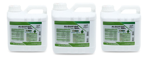 Kit 3 Fertilizantes Orgânico Composto Alquifish Mel 5 Litros