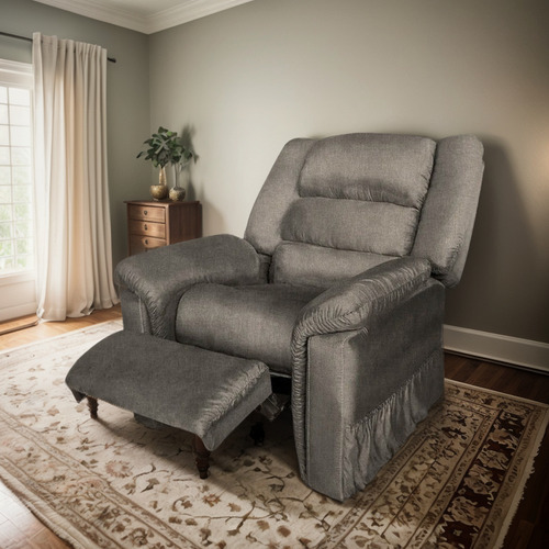 Reposet Elara Lino Gris 1pz Sofa Sillon Mueble Sala Plaza