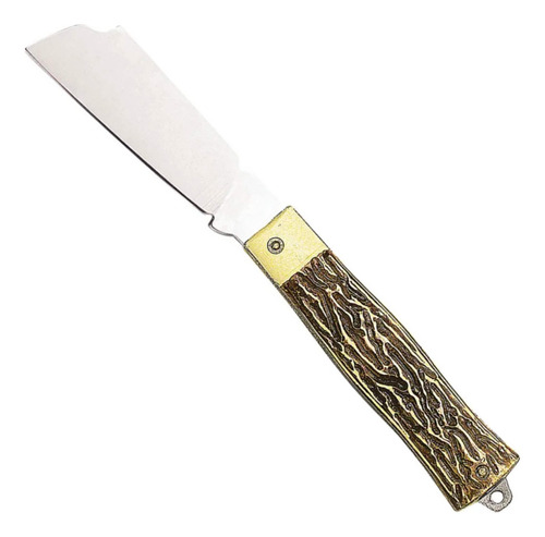 Canivete Aço Inox Reto Cabo Abs 3 Kala Cor Marrom