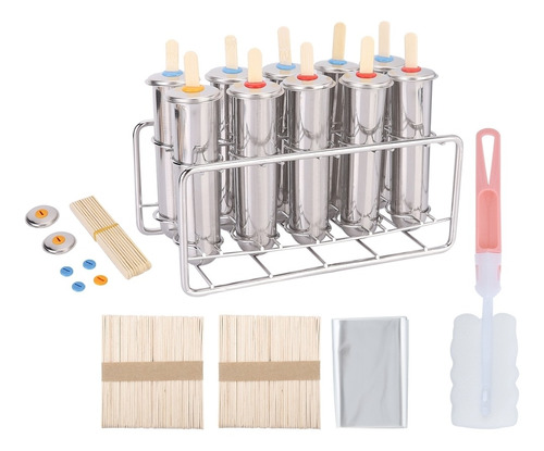 Kit De Moldes Para Paletas De Polo De Hielo De Acero Inoxida