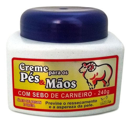 12 Creme Para Os Pés E Mãos Com Sebo De Carneiro San Jully