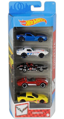 Hot Wheels Pack 5 Corvette - 1/64 Gtn35