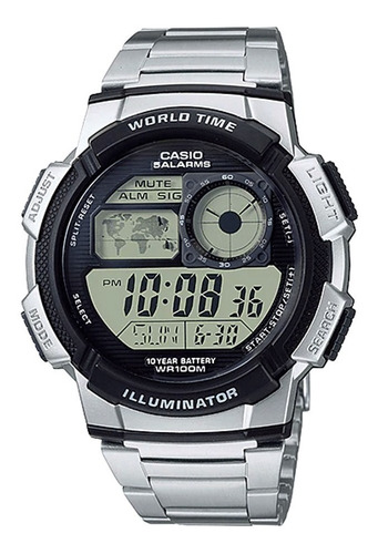 Reloj Hombre Casio Ae-1000wd Digital Plateado / Lhua Store