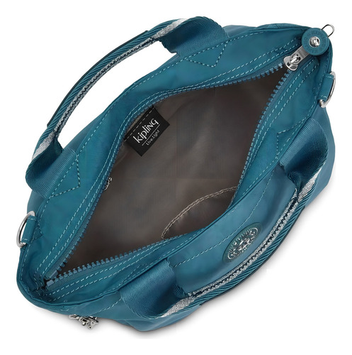 Bolsa Kipling Crossbody 100% Original ! Color Ocean Teal Color De La Correa De Hombro Verde Diseño De La Tela Liso