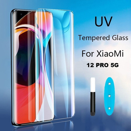 Mica Vidrio Templado Uv Curvo Para Xiaomi Mi 12 Pro 5g