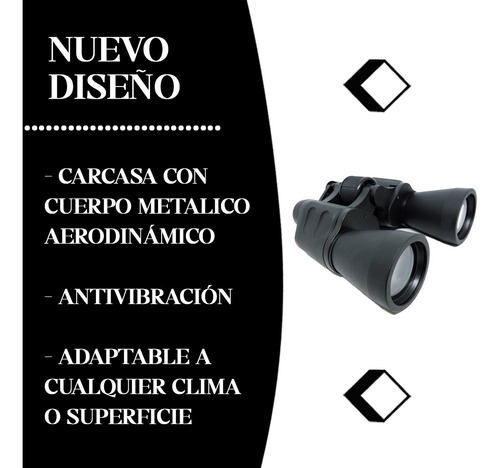 Binocular Larga Vista Potentes Prismáticos 20x50 + Funda Negro