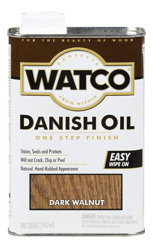 Watco Acabado Aceite Danes Color Nogal Oscuro 32oz Xchws C