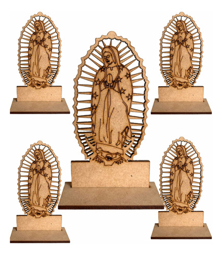 20 Recuerdos De Virgen Guadalupe De 3mm Mdf - Altura9.5cm