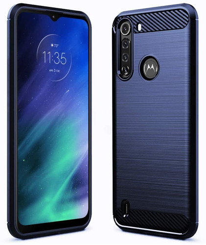 Funda Resistente Tpu Para Motorola One Fusion Azul