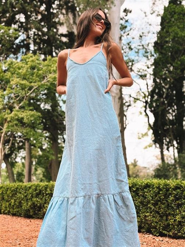 Vestido Jeans Largo