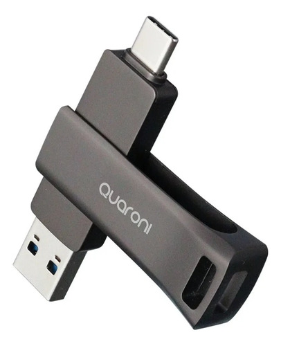 Memoria Dual 32gb Usb C Y A Quaroni Qum-05 Usb 3.2 Metalica