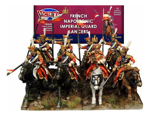 Caixa 12 Minis French Napoleonic Imp Guard Lancers Victrix