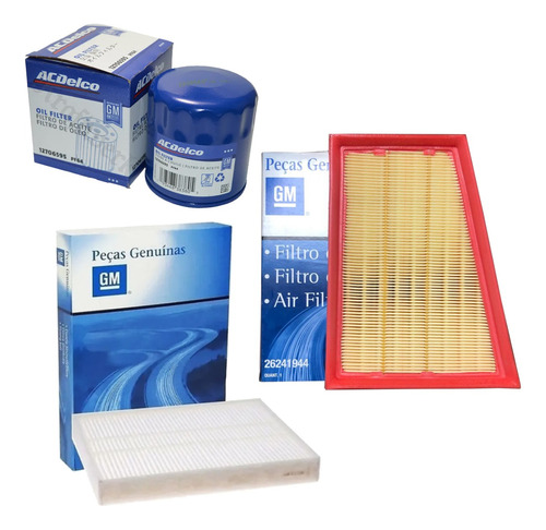 Kit Filtro Aire Aceite Habitaculo Gm Chevrolet Onix 1.2 2022