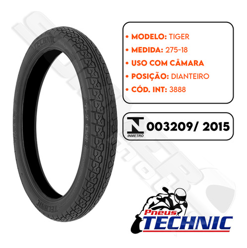 Par Pneu Comet 150 275-18 + 90-90-18 Tiger Technic