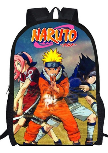 2023 Naruto Estudiante Primaria Mochila Cartoon Niños 3 Pcs