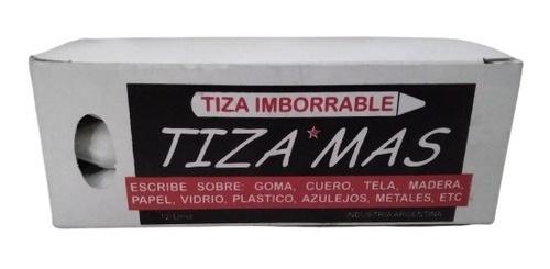 Tizas Imborrables Gomeria Marca Cubiertas Blancas X 12 U