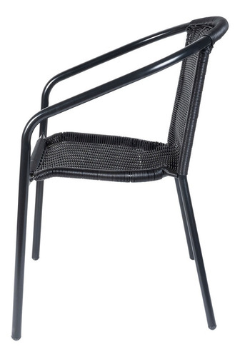 Sillas Colmar Minimalistas Para Exterior Set 2 Sillas Color Negro Rayas