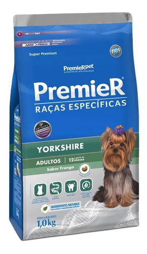 Ração Premier Raças Especificas Caes YorkShire Adulto 1 Kg