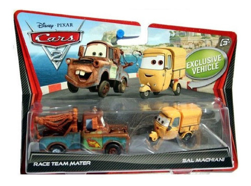 Disney Cars 2 Race Team Mater & Sal Machiani Exclusive Origi