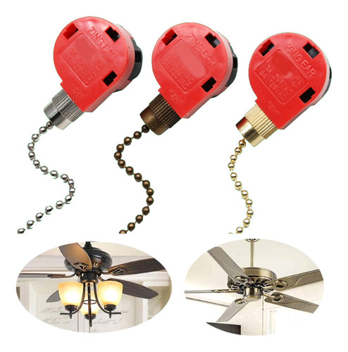 Interruptor De Ventilador De Techo Queenly-3 Piezas, 3 Veloc