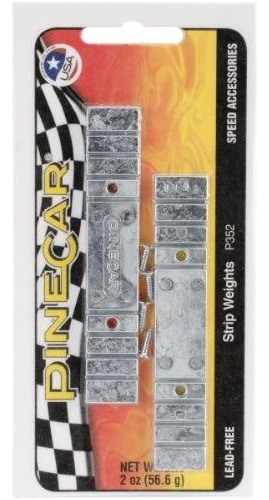 Pino Car Derby Tira De Pesos, 1-ounce, 2-pack