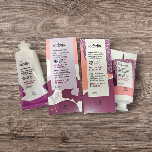 Natura Kit Todo Dia: 2 Cremas Prebiótica Para Manos 50 Ml Ciruela Y Vainilla