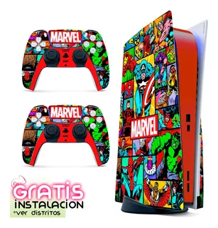 Skin Ps5 Marvel Protector Playstation 5 Digital O Disk