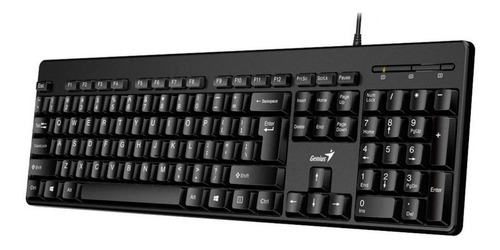 Teclado Genius Kb-116 Qwerty Español Color Negro