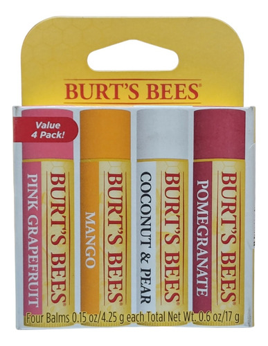 Burt's Bees Lip Balm Pack 4 Unidades Superfruit