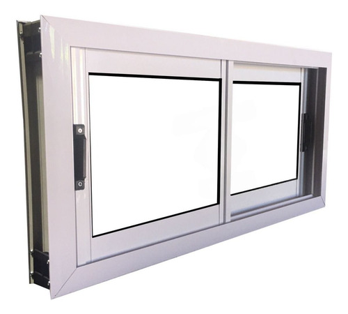 Ventana Con Mosquitero Y Reja 240x60 Vidrio Entero! Blanco