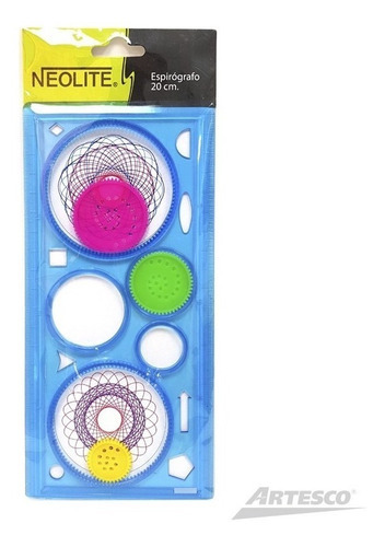 Espirógrafo Neolite De 20 Cm Con 3 Discos Dentados