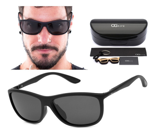 Oculos Ogrife Solar Masculino Og 1247-c Polarizado Original