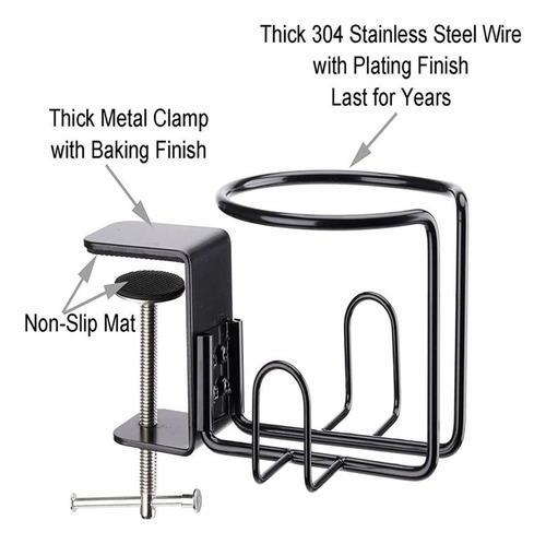 Portavasos De Mesa Con Clip, Portavasos De Metal, Portavasos