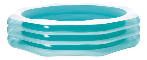 Piscina Inflável Familiar Octogonal Wet Set 999l Cor Azul