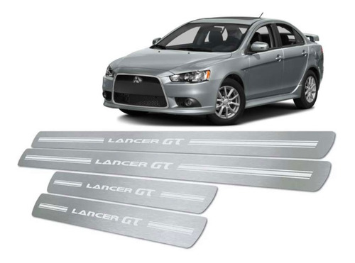 Soleira De Porta Mitsubishi Lancer Gt 2012 Até 2019 Aço Inox