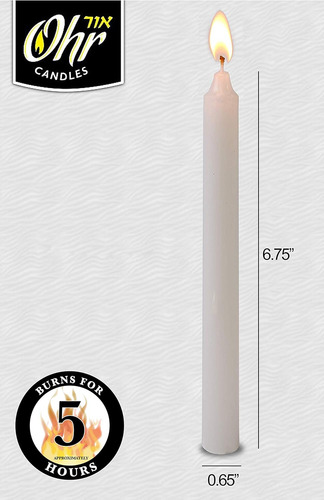 Shabbos Velas, Blanco, 5 Hour, 36