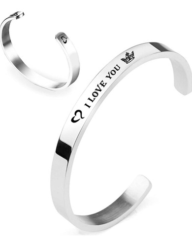 Pulsera Inspiradora Para Mujeres Acero Inoxidable Ajustable