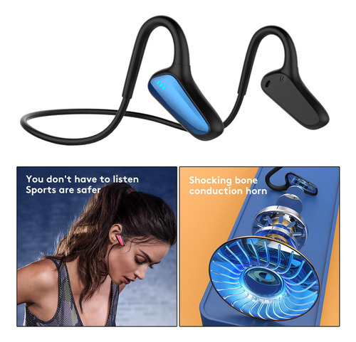 L Auriculares Inalámbricos De Conducción Ósea Azules