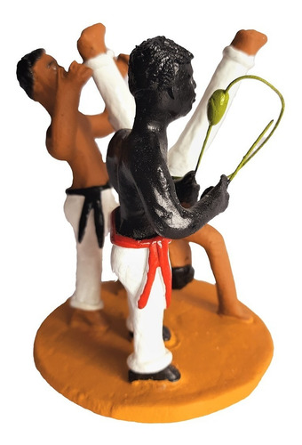 Imagem 3 de 5 de Capoeiristas 3 Personagens Artesanato Alto Do Moura Caruaru