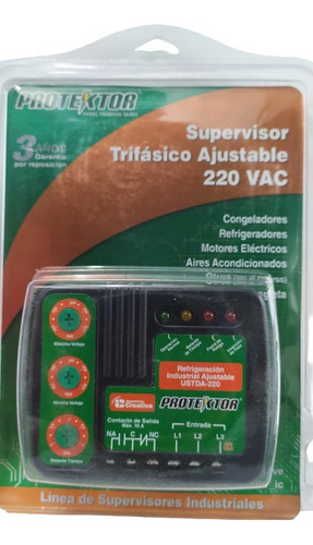 Supervisor Trifásico Ajustable 220 Vac