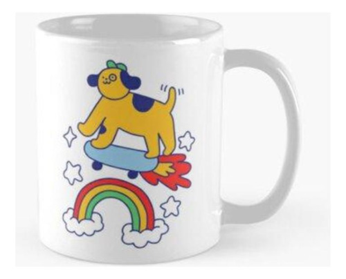 Taza Perro Volando En Patineta Calidad Premium