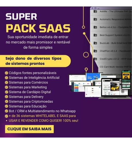 Super Pack Saas, Whaticket, Typeboot...